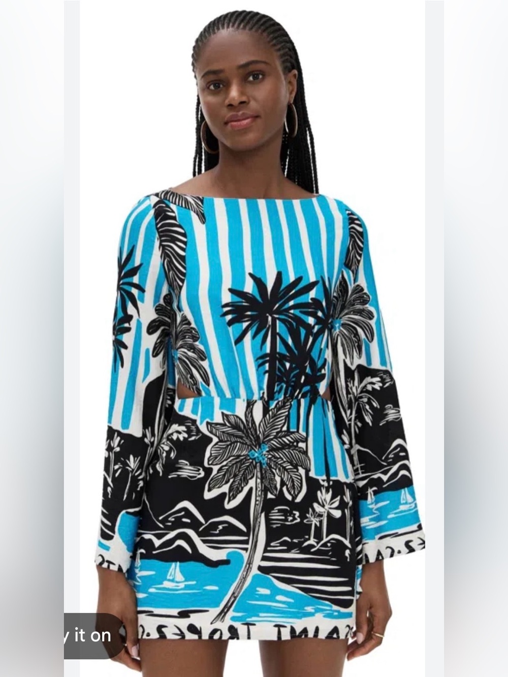 NWT Seven Wonders Isla Mini Dress Tropez Blue Size XS